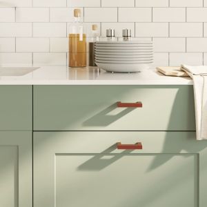 Дръжки за шкафове, 10 бр, бронз, 64 мм, неръждаема стомана