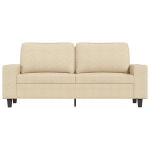2-местен диван, кремав, 140 см, текстил