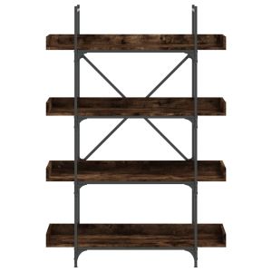 Библиотека 4 рафта опушен дъб 100x33x145,5 см инженерно дърво