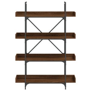 Библиотека 4 рафта кафяв дъб 100x33x145,5 см инженерно дърво