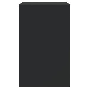 Стифиращи кафе маси, 3 бр, черни, инженерно дърво