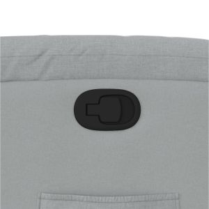 Изправящ реклайнер стол, светлосив, текстил