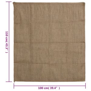 Джутени чували 10 бр. 100x110 см 100% юта 340 г/м²