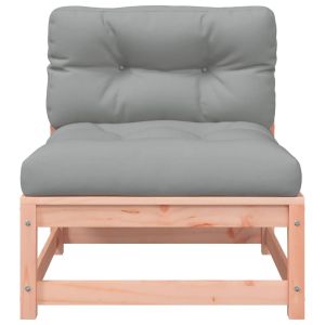 Градинско кресло без подлакътници, с възглавници и табуретка