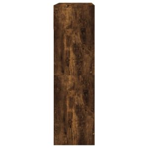 Шкаф за обувки с 2 флип чекмеджета опушен дъб 80x34x116 см