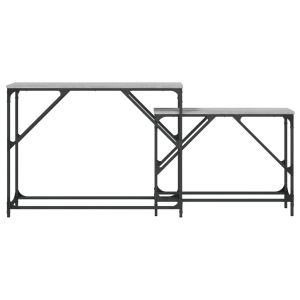 Стифиращи конзолни маси, 2 бр, сив сонома, инженерно дърво