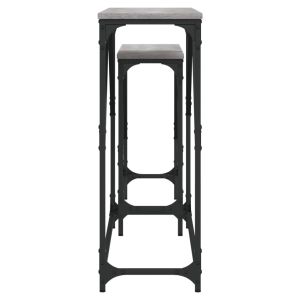 Стифиращи конзолни маси, 2 бр, сив сонома, инженерно дърво