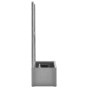 Градинска повдигната леха с решетка, самополивна, сива