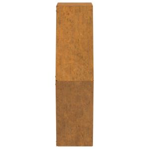Стенни кашпи, 2 бр, ръждиво, кортенова стомана, 46x10x40 см