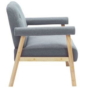 Двуместен диван, плат, светлосив