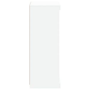 Сайдборд с LED светлини, бял, 41x37x100 см