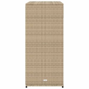 Градински шкаф за съхранение бежов 105x55x113 см полиратан