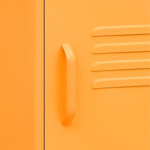 Нощни шкафчета, 2 бр, горчица жълто, 35х35х51 см, стомана