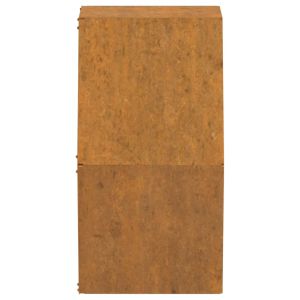 Стенни кашпи, 2 бр, ръждиво, кортенова стомана, 30x10x25 см