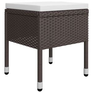 Градински трапезен комплект, 5 части, кафяв