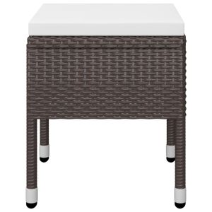 Градински трапезен комплект, 5 части, кафяв