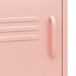 Нощно шкафче, розово, 35х35х51 см, стомана