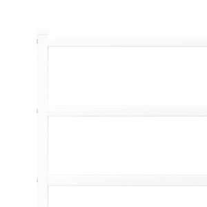 Метална рамка за легло с горна табла, черна, 193x203 см