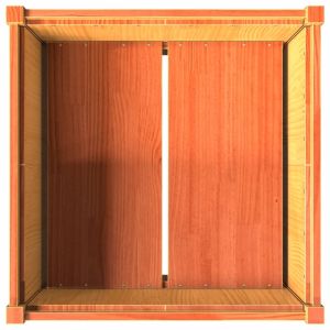 Градински сандък, восъчнокафяв, 70x70x70 см, борово дърво масив