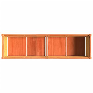 Градински сандък восъчнокафяв 180x50x50 см борово дърво масив