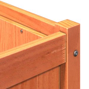 Градински сандък восъчнокафяв 180x50x50 см борово дърво масив