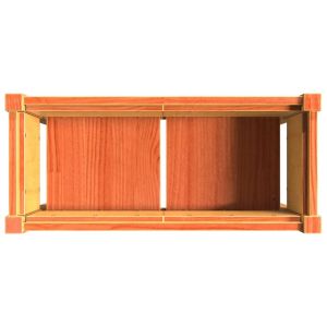 Градински сандъци, 2 бр, с крака, восъчнокафяв, бор масив