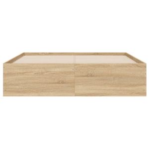 Рамка за легло с чекмедже дъб сонома 120x200 см инженерно дърво