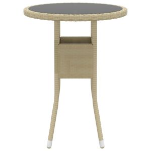 Градински лаундж комплект 5 части, полиратан, бежов