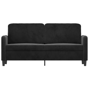 2-местен диван, черно, 140 см, кадифе