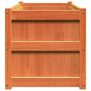 Градински сандъци, 2 бр, восъчнокафяв, борово дърво масив