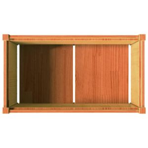 Градински сандъци, 2 бр, восъчнокафяв, борово дърво масив