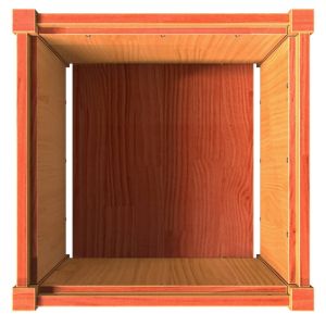 Градински сандък, восъчнокафяв, 50x50x50 см, борово дърво масив