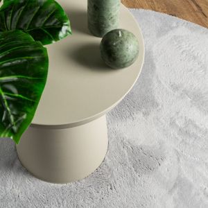 Килим HUARTE с къс косъм, мек и миещ се, сив, Ø 160 см