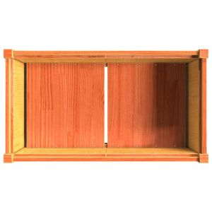 Градински сандък, восъчнокафяв, 90x50x70 см, борово дърво масив