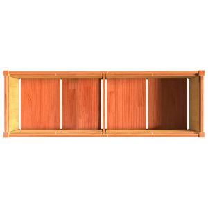 Градински сандък восъчнокафяв 150x50x50 см борово дърво масив