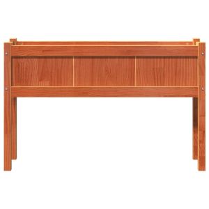 Градински сандъци, 2 бр, с крака, восъчнокафяв, бор масив