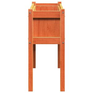 Градински сандъци, 2 бр, с крака, восъчнокафяв, бор масив