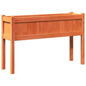 Градински сандъци, 2 бр, с крака, восъчнокафяв, бор масив