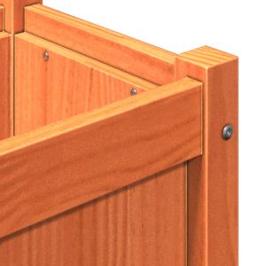 Градински сандъци, 2 бр, с крака, восъчнокафяв, бор масив