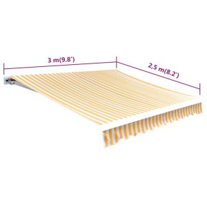 Платнище за тента слънчогледово жълто и бяло 3х2,5м (без рамка)