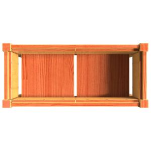 Градинска кашпа с крака, восъчнокафяв, 70x31x70 см, бор масив