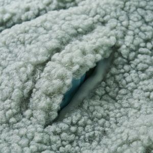 Детско яке с качулка и изкуствен косъм Teddy, мента зелено, 116