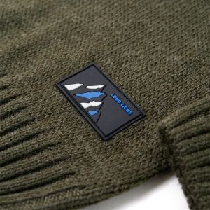 Детски плетен пуловер, каки, 104