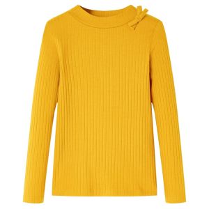 Детска тениска с дълъг ръкав, охра, 116