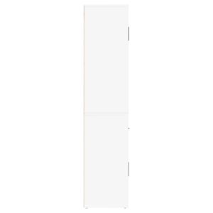 Висок шкаф, бял, инженерно дърво