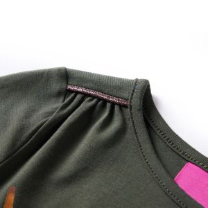 Детска тениска с дълъг ръкав, каки, 140