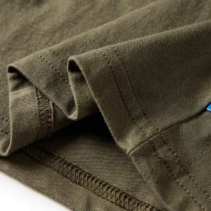 Детска тениска с дълъг ръкав, каки, 116