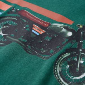 Детска тениска с дълъг ръкав, зелена, 128