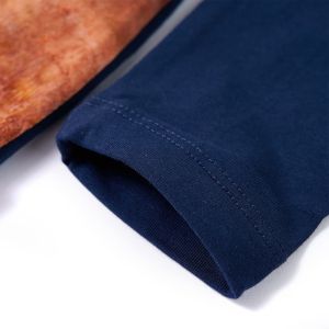 Детска рокля с дълъг ръкав, тъмносиня, 128