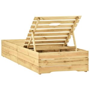 Шезлонг, борово дърво със зелена импрегнация